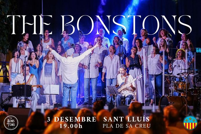 Cartel: concierto en la Plaça de sa Creu, Sant Lluís, 3 de diciembre